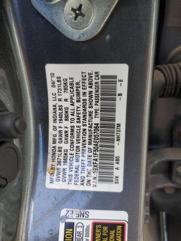 19XFA1F50AE057064 - 2010 HONDA CIVIC LX GRAY photo 13
