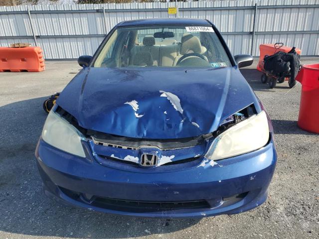 1HGES16315L009966 - 2005 HONDA CIVIC DX VP Կապույտ լուսանկար 5