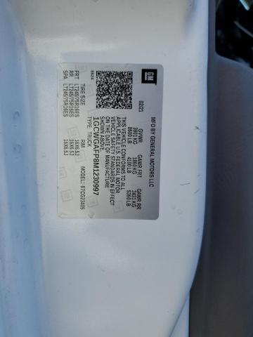 1GCWGAFP8M1230997 - 2021 CHEVROLET EXPRESS WHITE photo 13