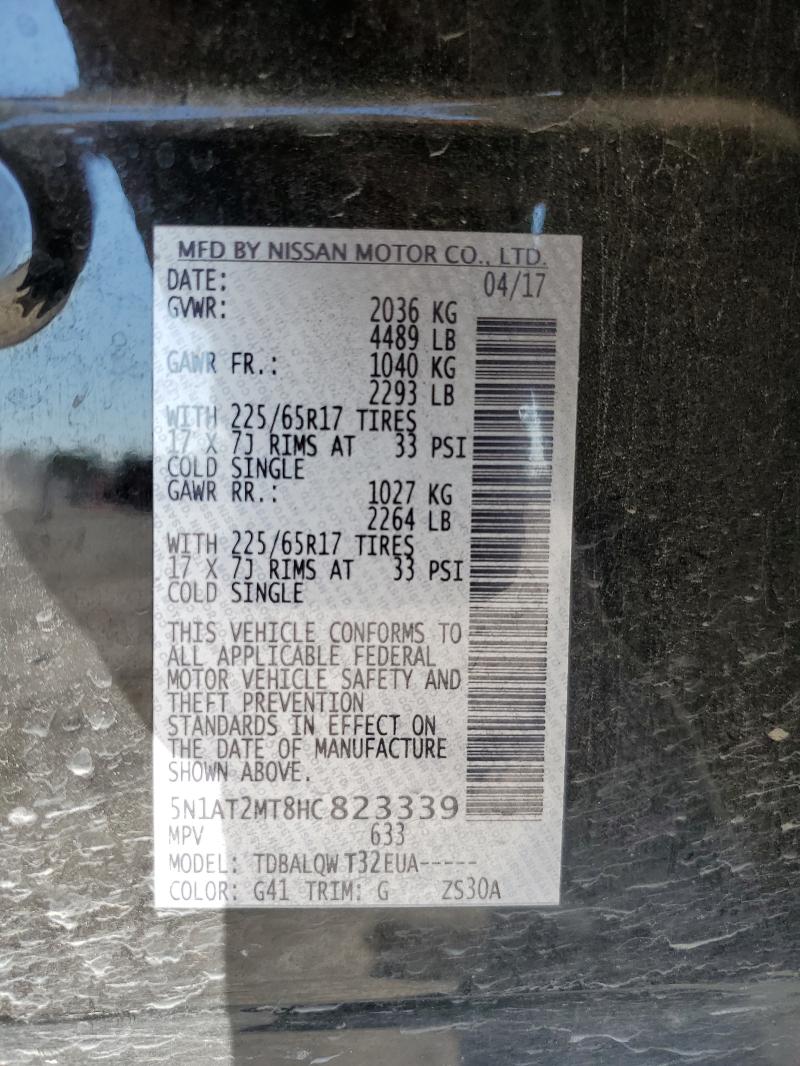 5N1AT2MT8HC823339 - 2017 NISSAN ROGUE S Qara foto 13