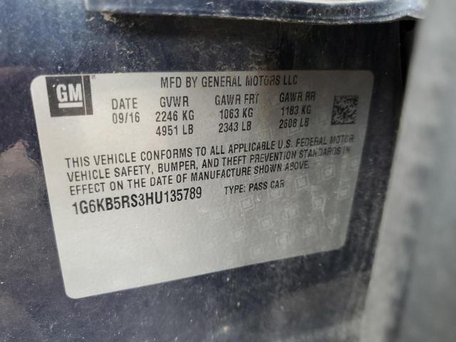 1G6KB5RS3HU135789 - 2017 CADILLAC CT6 BLUE photo 13