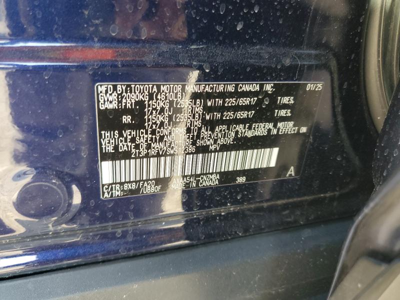 2T3P1RFV7SW512386 - 2025 TOYOTA RAV4 XLE ლურჯი ფოტო 13