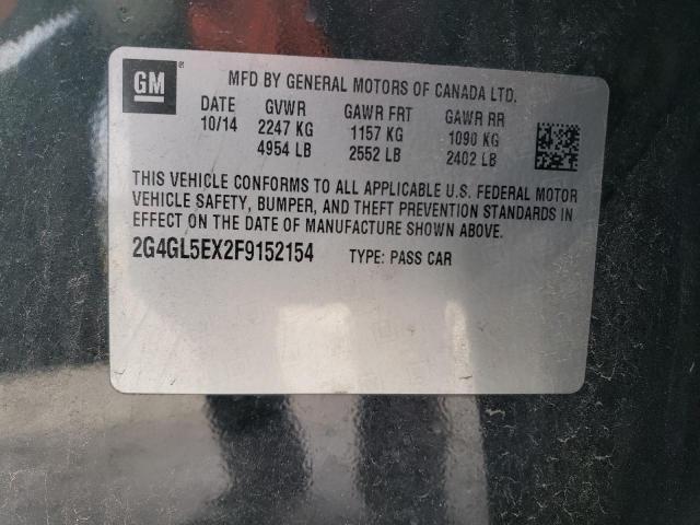 2G4GL5EX2F9152154 - 2015 BUICK REGAL 黑色 照片 12