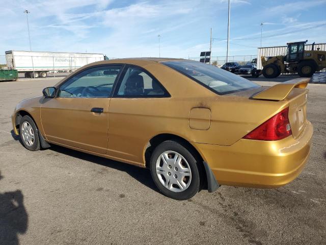 1HGEM21531L006408 - 2001 HONDA CIVIC LX GOLD photo 2