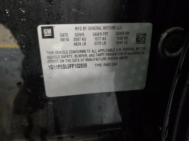 1G11F5SL9FF102838 - 2015 CHEVROLET MALIBU LTZ 黑色 照片 12