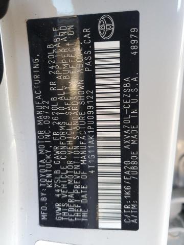 4T1G11AK1PU099122 - 2023 TOYOTA CAMRY SE NIGHT SHADE WHITE photo 13