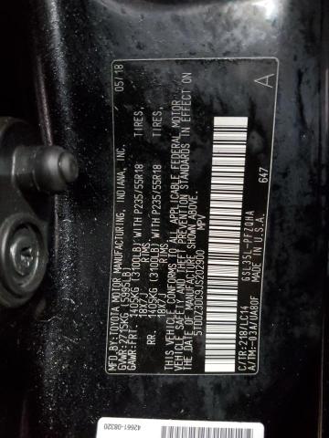 5TDDZ3DC9JS202900 - 2018 TOYOTA SIENNA XLE Noir photo 13