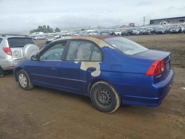 2HGES16355H561791 - 2005 HONDA CIVIC DX VP BLUE photo 2