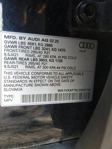 WA1VXAF78LD005739 - 2020 AUDI Q7 PRESTIGE 黑色 照片 14