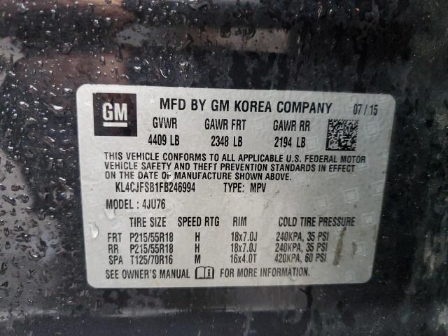 KL4CJFSB1FB246994 - 2015 BUICK ENCORE CONVENIENCE 黑色 照片 13