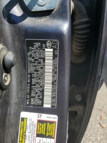 2T1BU4EE8AC506725 - 2010 TOYOTA COROLLA BASE Grafito foto 12