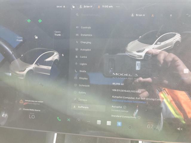 5YJ3E1EA0LF631052 - 2020 TESLA MODEL 3 Սպիտակ լուսանկար 9