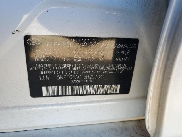 5NPEC4AC1BH253041 - 2011 HYUNDAI SONATA SE 白色 照片 12