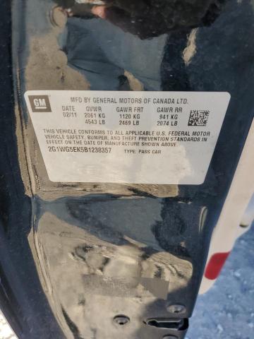 2G1WG5EK5B1238357 - 2011 CHEVROLET IMPALA LT 黑色 照片 12