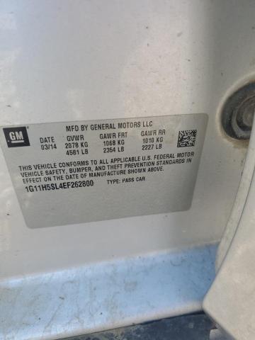 1G11H5SL4EF262800 - 2014 CHEVROLET MALIBU LTZ SILVER photo 12