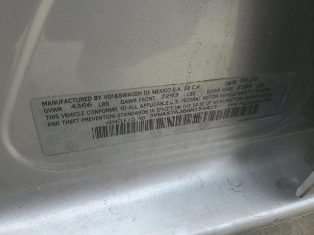 3VWAX7AJ8AM154421 - 2010 VOLKSWAGEN JETTA LIMITED 银色 照片 13
