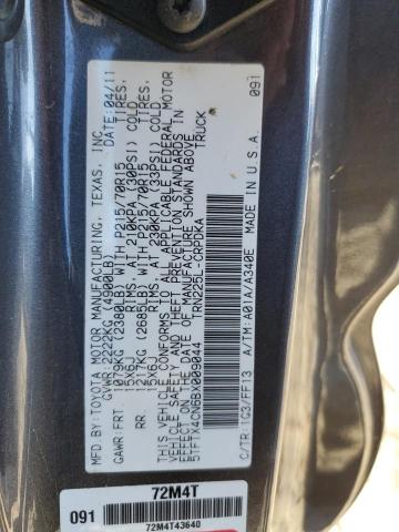 5TFTX4CN6BX009044 - 2011 TOYOTA TACOMA ACCESS CAB Graphite photo 12