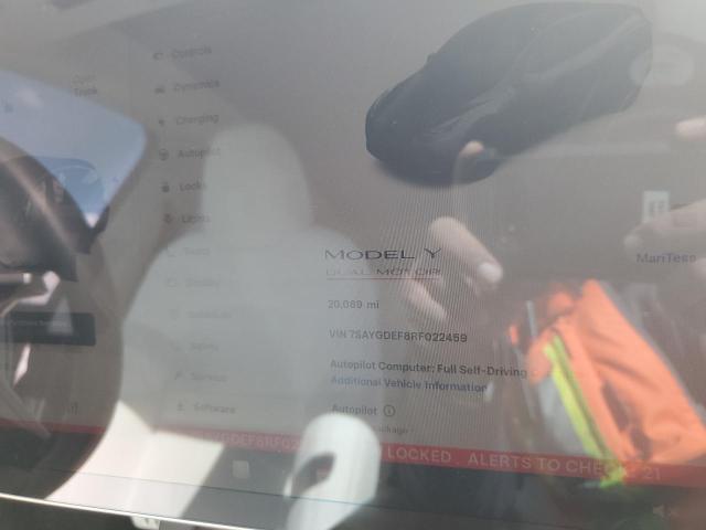 7SAYGDEF8RF022459 - 2024 TESLA MODEL Y فحمي صورة 9