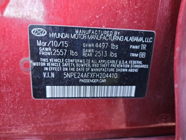 5NPE24AFXFH204410 - 2015 HYUNDAI SONATA SE MAROON photo 12