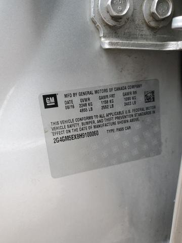 2G4GM5EX8H9100060 - 2017 BUICK REGAL SILVER photo 12