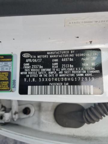 5XXGT4L38HG172919 - 2017 KIA OPTIMA LX 白色 照片 12