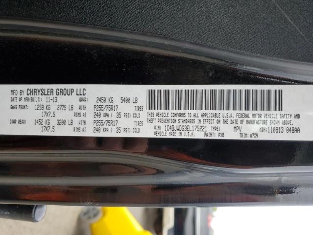 1C4BJWDG3EL175221 - 2014 JEEP WRANGLER U SPORT Սև լուսանկար 13