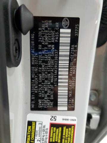 4T1G11AK2RU236037 - 2024 TOYOTA CAMRY SE NIGHT SHADE WHITE photo 13