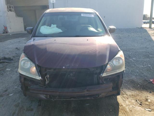 5FNRL3H22AB112131 - 2010 HONDA ODYSSEY LX BURGUNDY photo 5