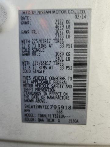 5N1AT2MV7EC795918 - 2014 NISS ROGUE S Ağ foto 13