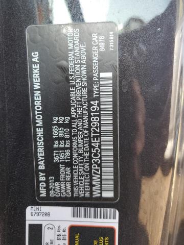 WMWZP3C54ET298194 - 2014 MINI COOPER S BLACK photo 12