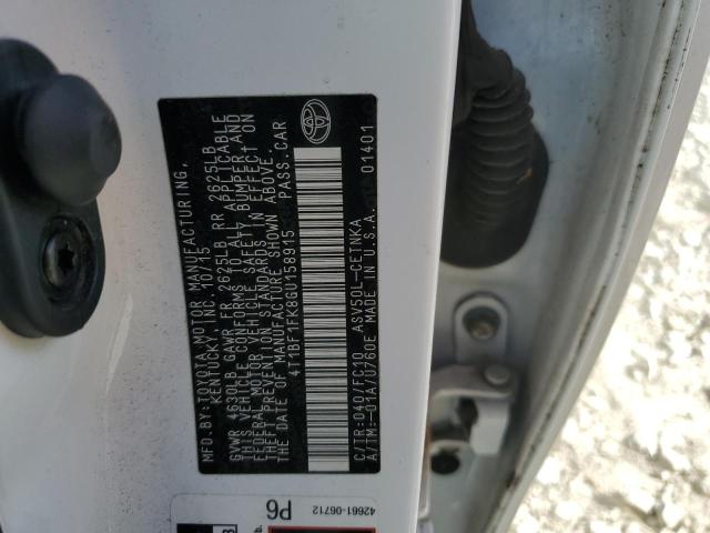 4T1BF1FK8GU158915 - 2016 TOYOTA CAMRY LE 白色 照片 13