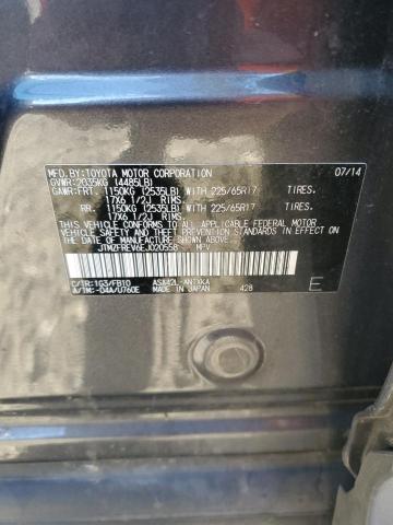 JTMZFREV6EJ020558 - 2014 TOYOTA RAV4 LE ნაცრისფერი ფოტო 13