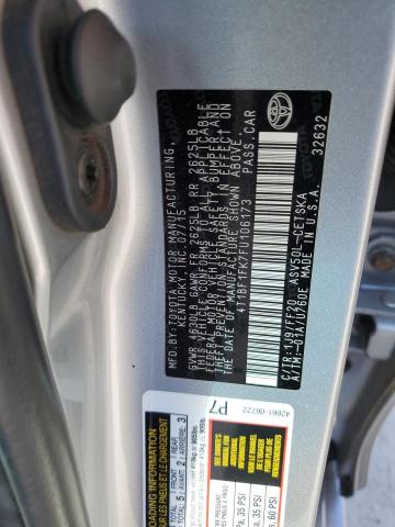 4T1BF1FK7FU106173 - 2015 TOYOTA CAMRY LE SILVER photo 12