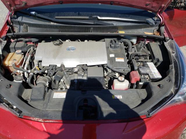 JTDKARFU2H3542330 - 2017 TOYOTA PRIUS RED photo 11