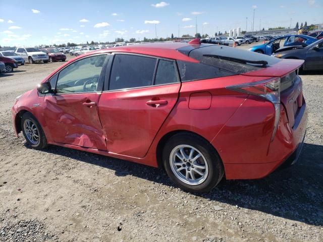 JTDKARFU2H3542330 - 2017 TOYOTA PRIUS RED photo 2