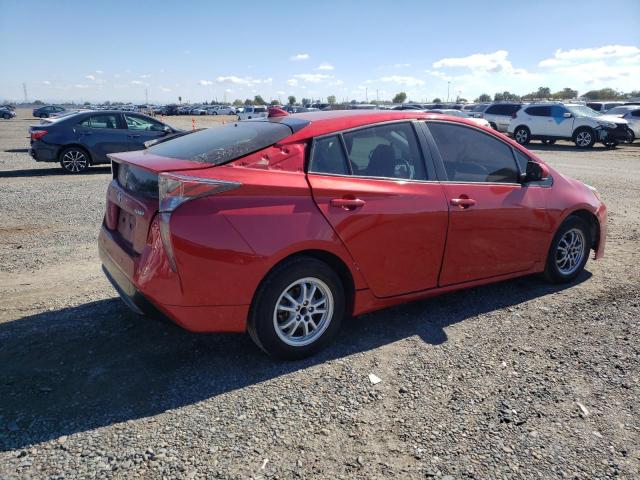 JTDKARFU2H3542330 - 2017 TOYOTA PRIUS RED photo 3