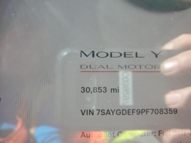 7SAYGDEF9PF708359 - 2023 TESLA MODEL Y Siyah fotoğraf 9