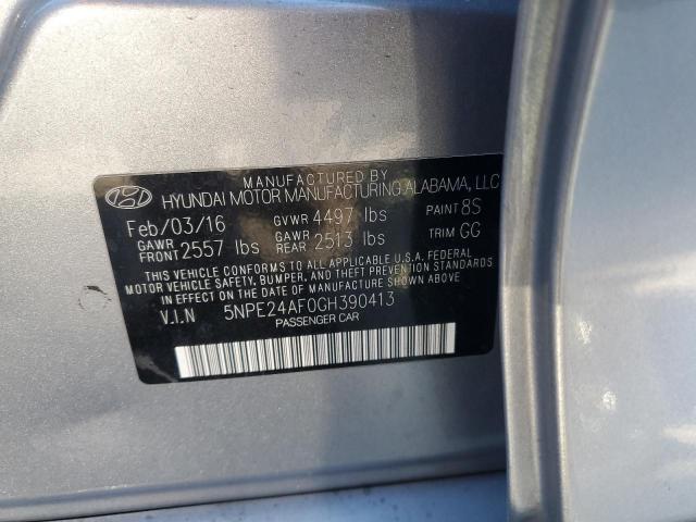 5NPE24AF0GH390413 - 2016 HYUNDAI SONATA SE ვერცხლისფერი ფოტო 12