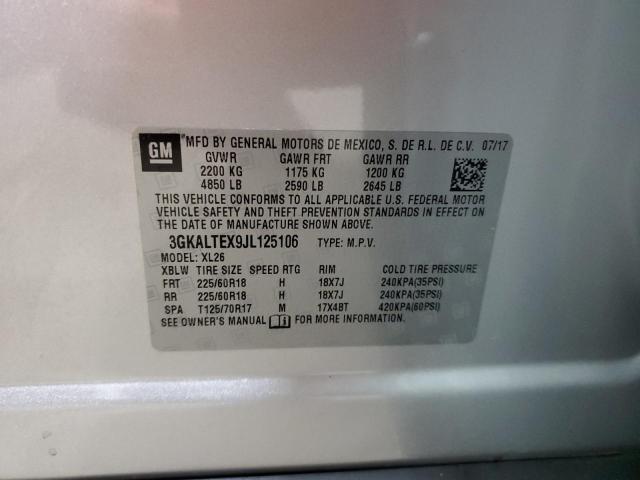 3GKALTEX9JL125106 - 2018 GMC TERRAIN SLE Күміс фото 13