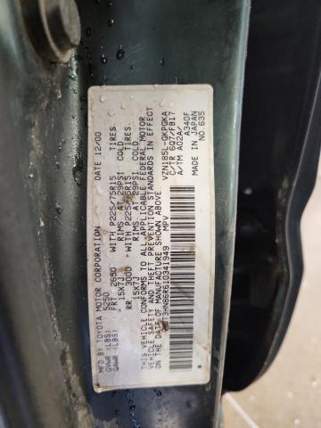 JT3HN86R610341949 - 2001 TOYOTA 4RUNNER SR5 GREEN photo 13