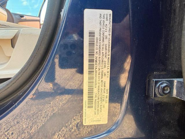 3VWDZ7AJXBM399259 - 2011 VOLKSWAGEN JETTA SE 蓝色 照片 10