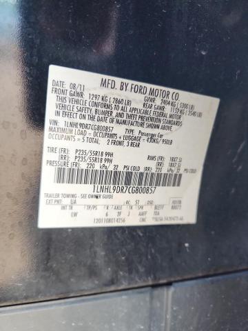 1LNHL9DR7CG800857 - 2012 LINCOLN MKS 黑色 照片 12