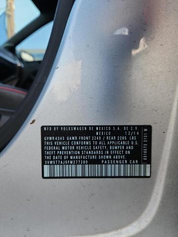 3VW5T7AJ5FM277260 - 2015 VOLKSWAGEN JETTA GLI Argent photo 12