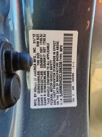 5J6RM3H53CL006336 - 2012 HONDA CR-V EX ტალღისფერი ფოტო 13