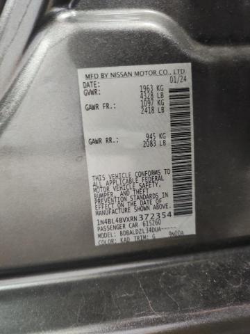 1N4BL4BVXRN372354 - 2024 NISSAN ALTIMA S 灰色 照片 12