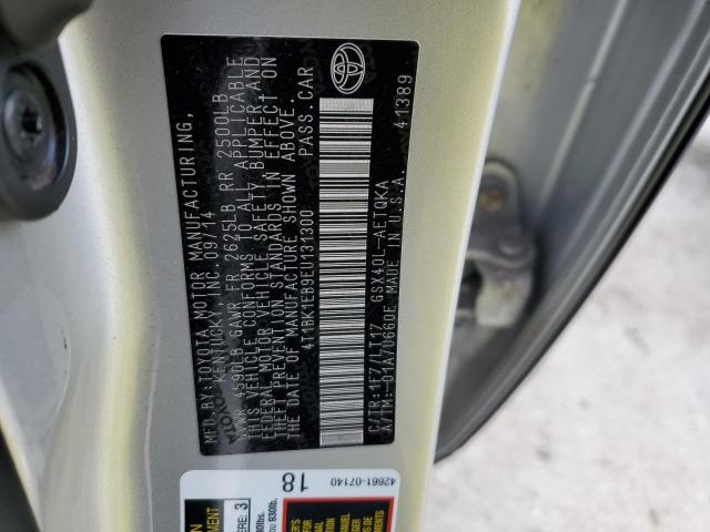 4T1BK1EB9EU131300 - 2014 TOYOTA AVALON BASE 银色 照片 13