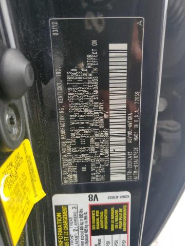 4T3ZA3BB6CU059882 - 2012 TOYOTA VENZA LE BLACK photo 12