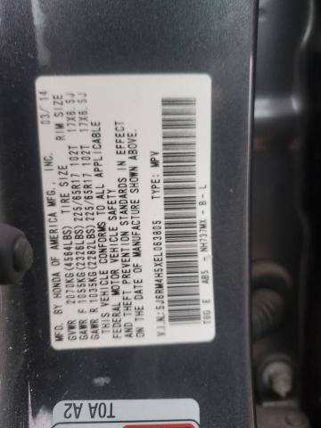 5J6RM4H5XEL063805 - 2014 HONDA CR-V EX GRAY photo 12