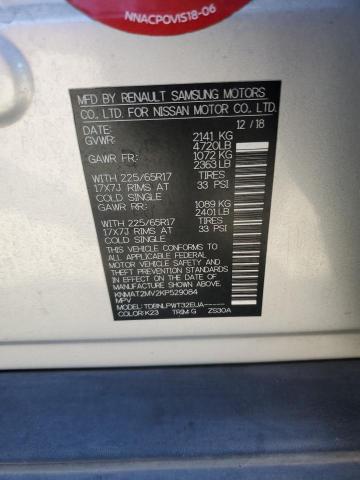 KNMAT2MV2KP529084 - 2019 NISSAN ROGUE S SILVER photo 14