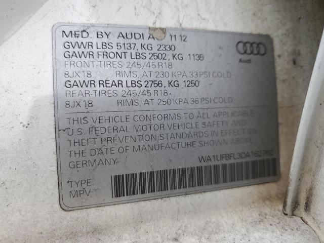 WA1UFBFL3DA162762 - 2013 AUDI A4 ALLROAD PREMIUM PLUS WHITE photo 12